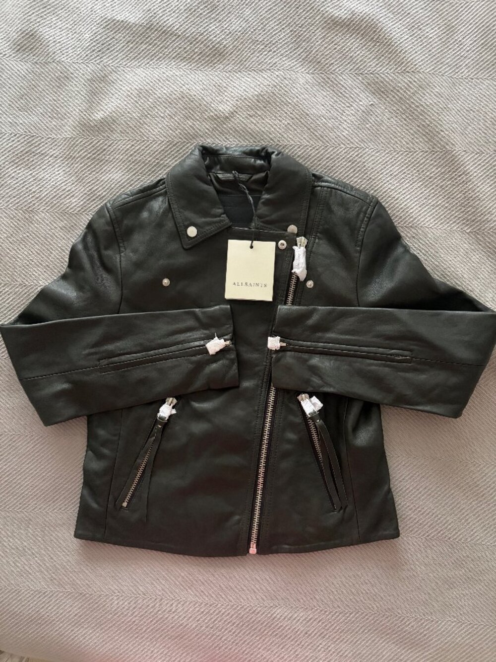 Dalby Slim Fit Leather Biker Jacket
